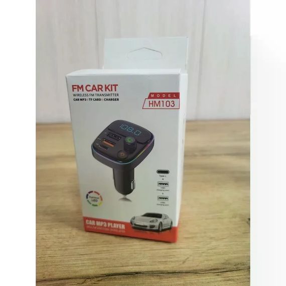 FM-трансмітер Bluetooth HM103 зі швидким заряджанням | Зображення 4