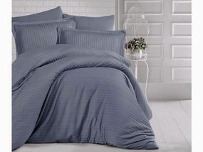 Постельное белье Clasy Stripe Satin 200х220 Antrasit