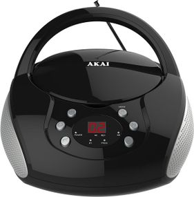 CD-програвач Akai CD108BT з AUX-входом, радіо AM,FM, живлення від батарейок та мережі, Bluetooth, CD-R, CD-RW