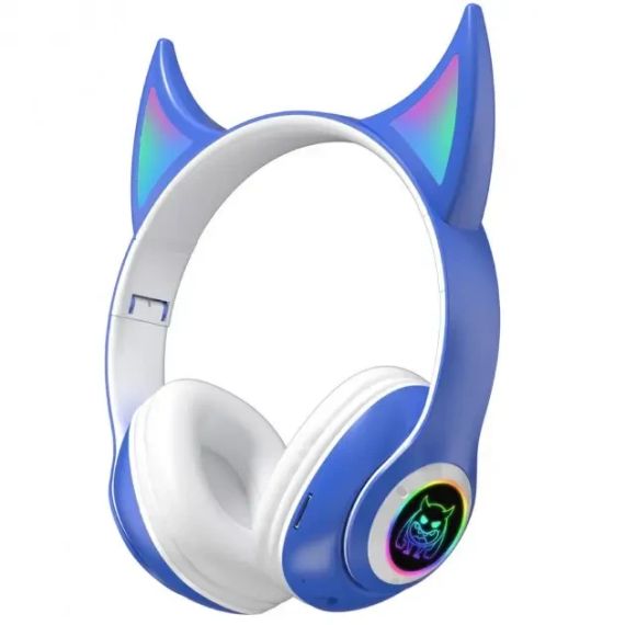 Беспроводные детские Наушники с Ушками с подсветкой с MicroSD Ear STN-25 Bluetooth | Зображення 1