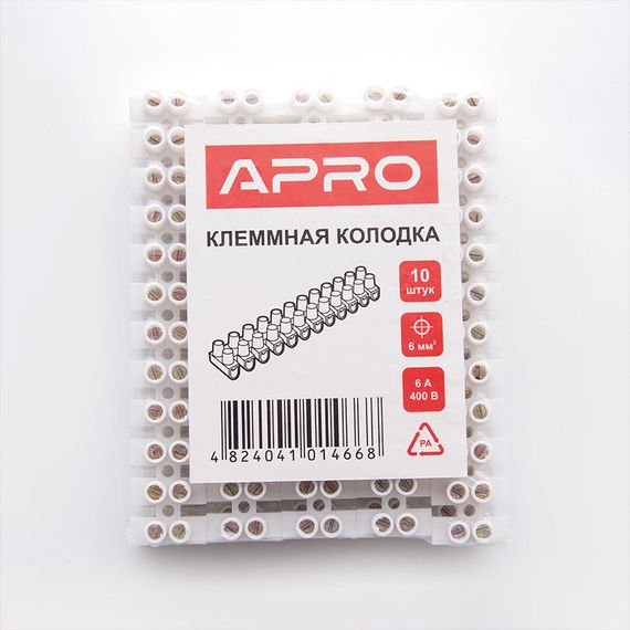 Клеммная колодка 6 А 6 мм2 (пачка, кратно 10шт) APRO | Зображення 4