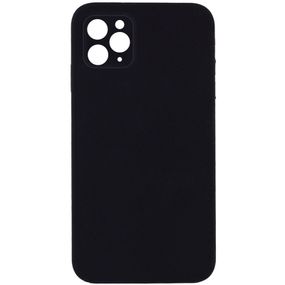 Silicone Case Square Full Camera Protective (AA) NOLOGO для Apple iPhone 11 Pro Max (6.5") Черный / Black
