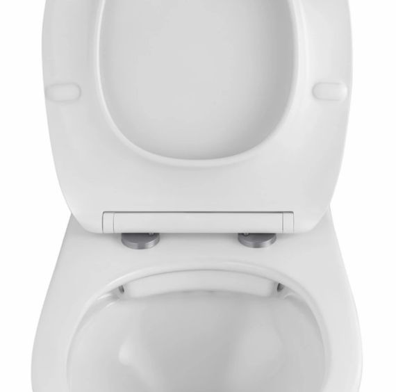 Унітаз підвісний безобідковий Kroner Oker WHI533536 RIMLESS з сидінням (KO533536WHIR) (CV033120) | Зображення 3