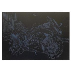 Гравюра А4 "Мотоцикл" ГрА4-11с эконом вариант в пакете 29,7х21 см