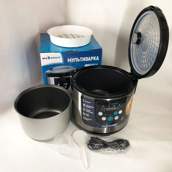 Мультиварка SeaBreeze SB-044 900 Вт, побутові мультиварки рисоварки, електро скороварка, кашеварки | Зображення 1