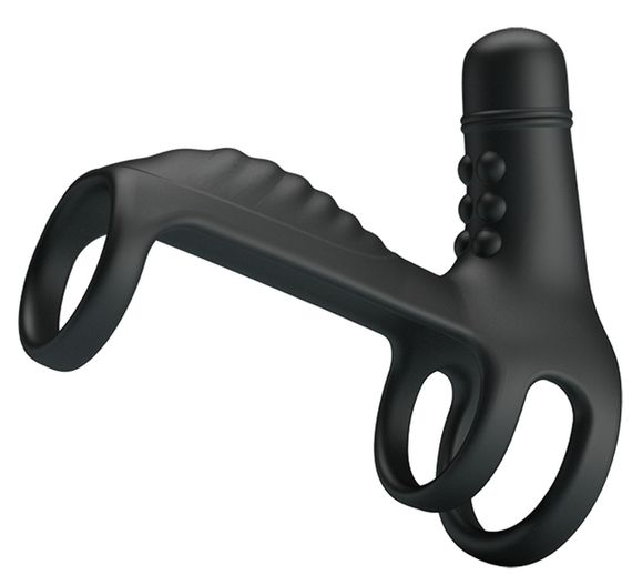 Насадка з вібрацією Pretty Love - VIBRATING PENIS SLING, 10 vibration functions, BI-210276 Sex Aura | Зображення 5