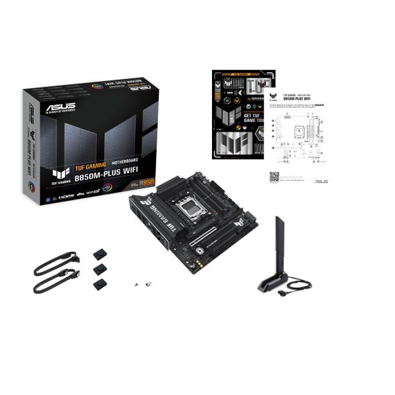 Материнcька плата ASUS TUF GAMING B850M-PLUS WIFI sAM5 B850 4xDDR5 M.2 HDMI DP Wi-Fi BT mATX 90MB1IY0-M0EAY0 | Зображення 1