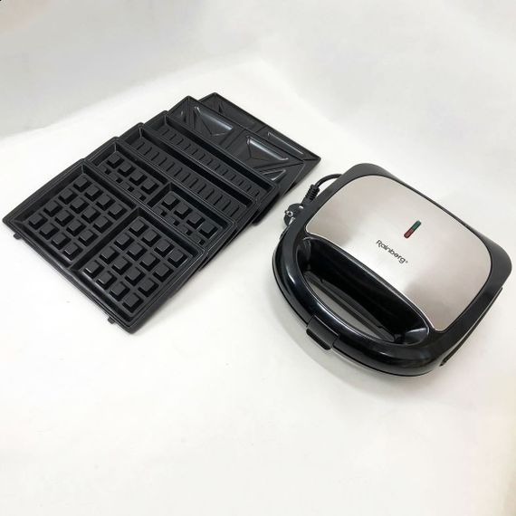 Сендвічниця гриль для дому Rainberg, Гриль для вафель настільні, Мультимейкер сендвічниця EX-60 | Зображення 4