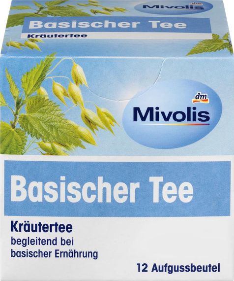 Лужний трав’яний чай Mivolis (12 пакетиків) – для детоксу, очищення організму та підтримки кислотно-лужного балансу