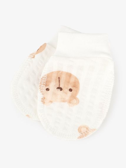 Царапки для малюків на манжеті Milk 915110 0-3 місяці Молочний shop (4821111446046) | Зображення 1