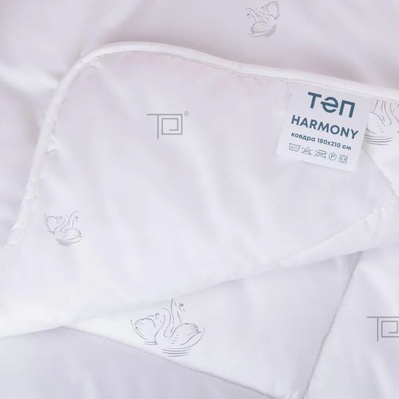 Ковдра євро ТЕП Природа Membrana Print Harmony 1-03938-25638 200х210 см біла | Зображення 1