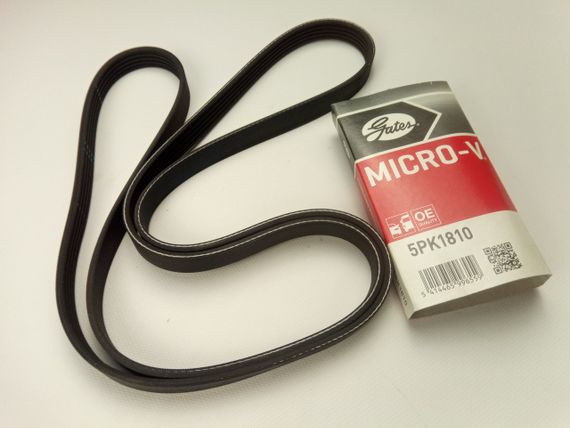 Ремінь генератора струмковий Hyundai/KIA CRDi, Gates (5PK1810) (25212-2A310) | Зображення 1