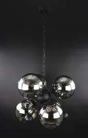 Люстра підвісна LOFT на 6 лампочок 25788 Чорний 50-120х48х48 см.