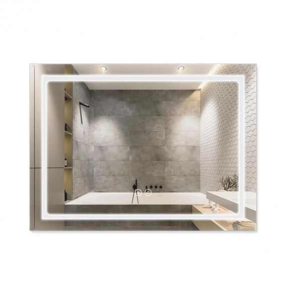 Дзеркало Qtap Mideya (DC-F904) 800х600 з LED-підсвіткою Touch, з димером QT2078F904W