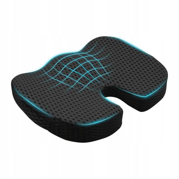 Ортопедична подушка для сидіння 4FIZJO 4FJ0613, 35x45x7 см, Black | Зображення 5