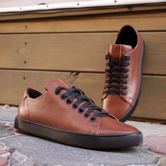 Шкіряні коричневі кеди для чоловіків 44 розмір | Зображення 4