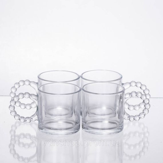 Чайний набір із товстого скла 5 предметів на 4 персони 64486-24 | Зображення 2