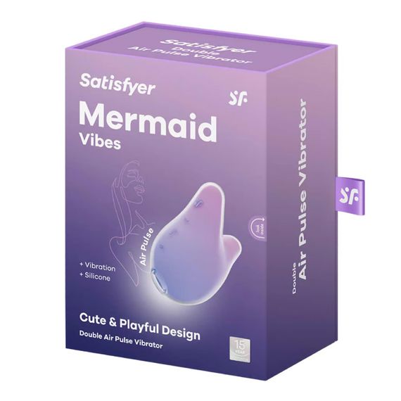 Вакуумний кліторальний стимулятор Satisfyer Mermaid Vibes Violet/Pink, 2 мотори Sex Aura | Зображення 4