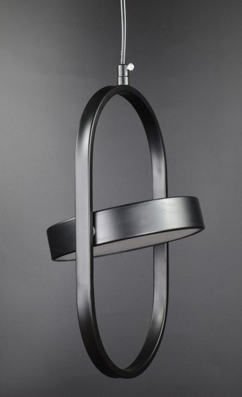 Люстра світлодіодна підвісна LED світильник для квартири на стелю лед 26961 Чорний 40-240х10х18 см. | Зображення 4