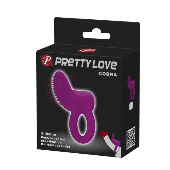 Віброкільце на пеніс COBRA (розовое) Sex Aura