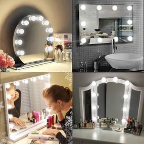 Підсвічування для гримерного дзеркала для макіяжу Mirror lights-meet different 10 LED лампочок
