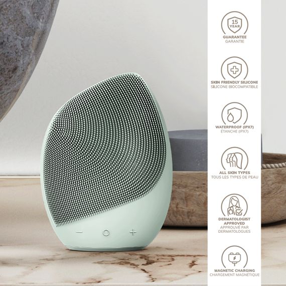 Електронна ультразвукова щітка для обличчя GESKE Sonic Facial Brush 5в1 green | Зображення 2