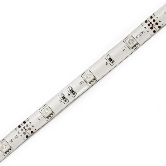 Цветная LED лента влагозащищенная 12V 7.2W RGB WHITE PCB IP65 1m (BY-009/30) | Зображення 1