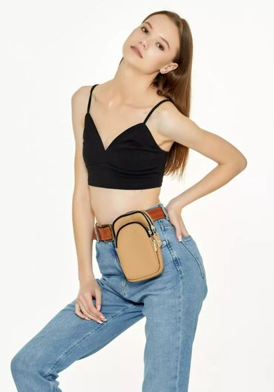 Сумка жіноча Sambag Modena бежева 19 х 11 х 3 см (96093026) | Зображення 4