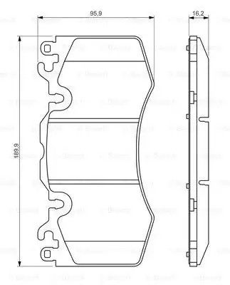 Колодки гальмівні дискові LANDROVER, RANGE ROVER передн.  BOSCH (0986494440)