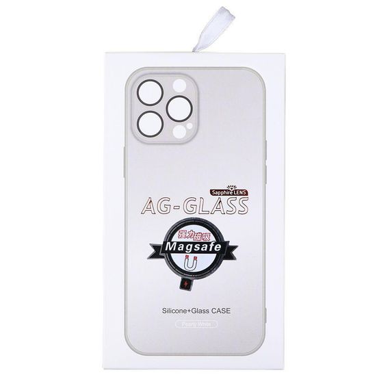 Чехол AG-Glass Matte Camera Lens with Magsafe для Iphone 13 Pro Max Цвет Sierra Синій | Зображення 1