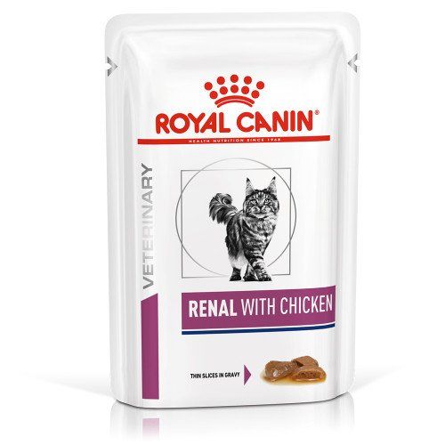 Вологий корм Royal Canin Renal при хронічній нирковій недостатності у кішок, курка, 85 г 85 г