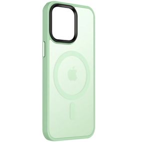 TPU+PC чохол Metal Buttons with MagSafe Colorful для Apple iPhone 14 (6.1") TPU+PC, М'ятний