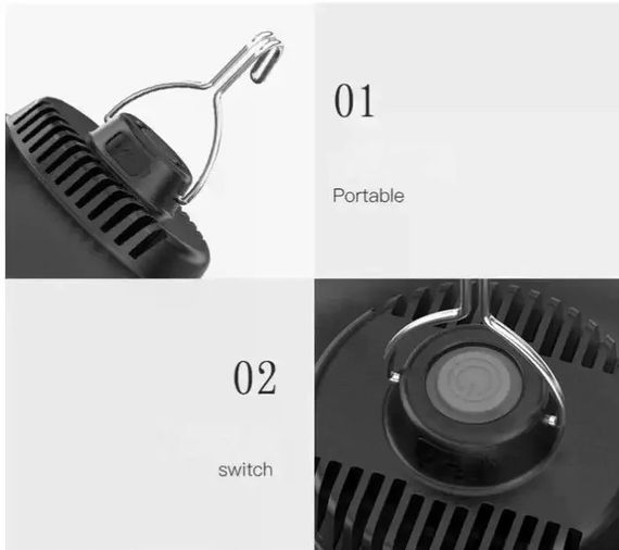 Подвесной LED-фонарь SSP-09/LY11A • Аккумуляторная кемпинговая лампа SSP-09/LY11A с USB Type-C, крючком и 2 режимами освещения | Зображення 2