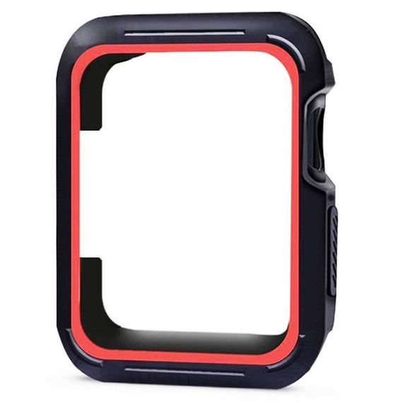 Силіконовий захисний корпус Primo для Apple Watch 40mm - Black / Red | Зображення 1