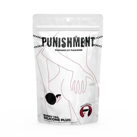 Анальна пробка з хвостом Punishment - Bunny Tail Silicone Anal Plug - Black Sex Aura | Зображення 3