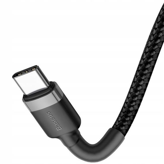 Дата кабель Baseus Cafule Type-C to Type-C Cable PD 2.0 60W (2m) (CATKLF-H) | Зображення 2