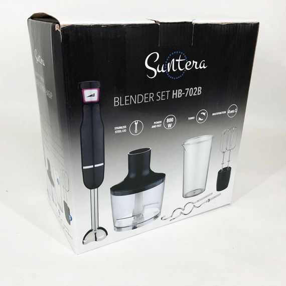 Блендер Suntera HB-702B, 800 Вт, ручний занурювальний блендер, електричний блендер, потужний блендер | Зображення 2