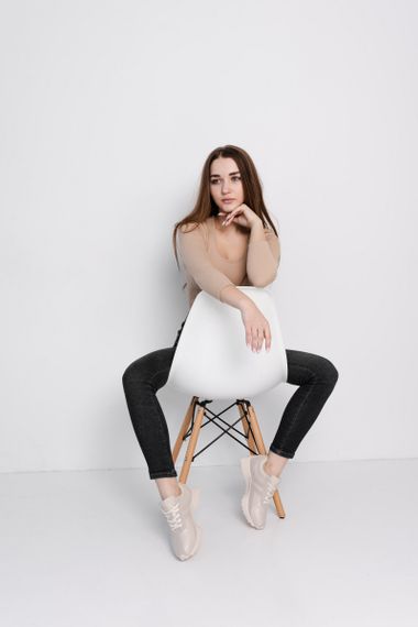 Кроссовки женские Fashion Joan 3921 39 размер 245 см Молочный | Зображення 6