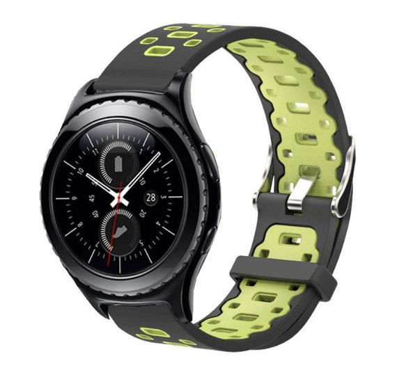 Спортивный ремешок Primo Perfor Classic для часов Samsung Gear S2 Classic SM-R372 / R735 - Black&Green