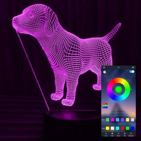 Акриловый светильник-ночник управление с телефона Собака tty-n000758