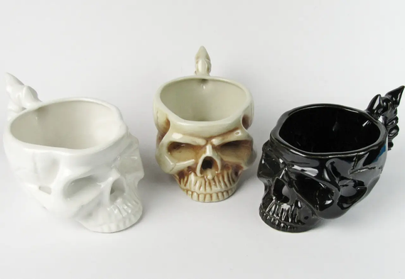 Кухоль Череп з кістками чорний ET (CHK14) | Зображення 4