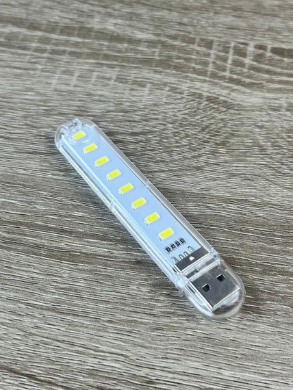 Світлодіодний LED-ліхтарик USB-8LED компактна USB LED-лампа з 8 світлодіодами та яскравим білим світлом | Зображення 2