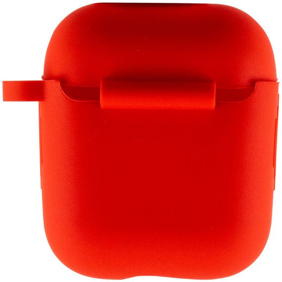 Силіконовий футляр New з карабіном для навушників Airpods 1/2 Червоний / Red | Зображення 2