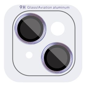 Захисне скло Metal Classic на камеру (у упак.) для Apple iPhone 15 (6.1") / 15 Plus (6.7") Блакитний / Light Blue