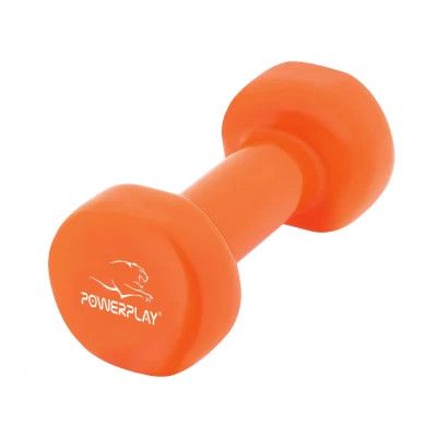 Гантель PowerPlay вінілові 4125 Achilles 2 х 4 кг Помаранчеві (PP_4125_4kg_2in) | Зображення 3