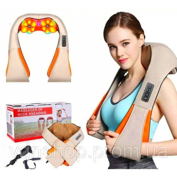 Подушка массажер для поясницы massager of neck, Роликовый массажер для шеи шеи BI-23 | Зображення 7