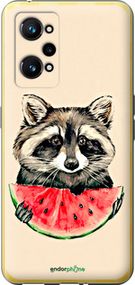 Чохол на Realme GT Neo 3T Єнотик з кавуном "4605u-2960-2448"