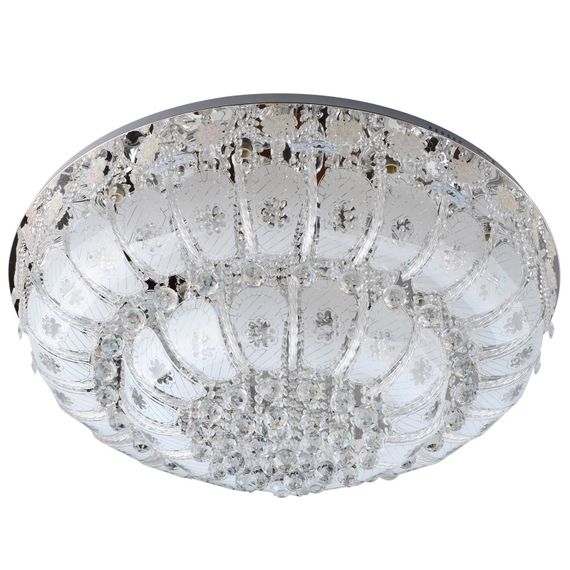 Люстра потолочная торт хрустальная E14 40W WH (BCL-622C/16)