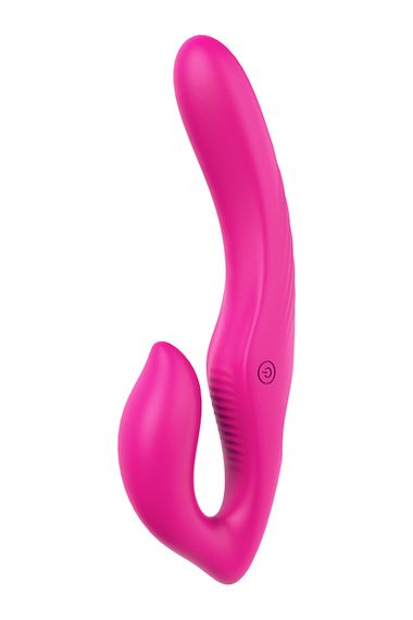 Безремневий страпон VIBES of LOVE REMOTE DOUBLE DIPPER, Рожевий | Зображення 3