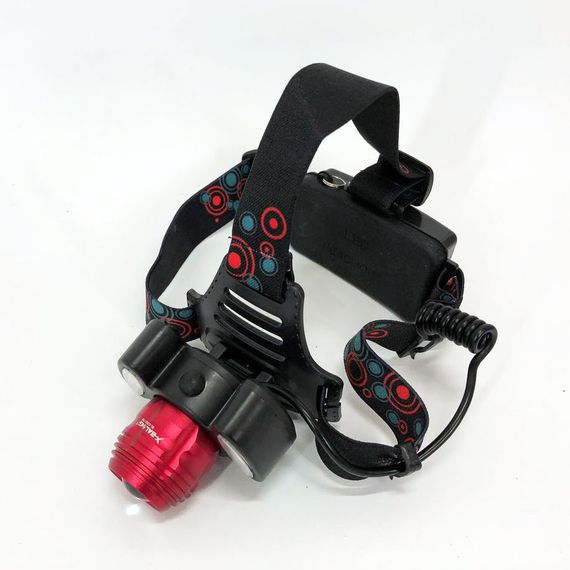 Фонарь для спасателей на голову, Налобный фонарь для монтажных работ аккумуляторный рыбалки KM-58 | Зображення 5